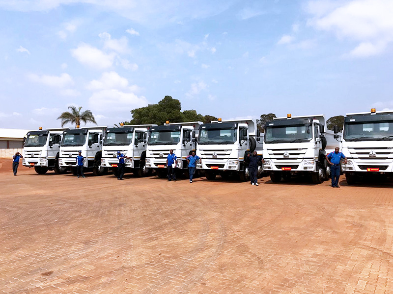 SINOTRUK sells dump trucks in South Africa.
